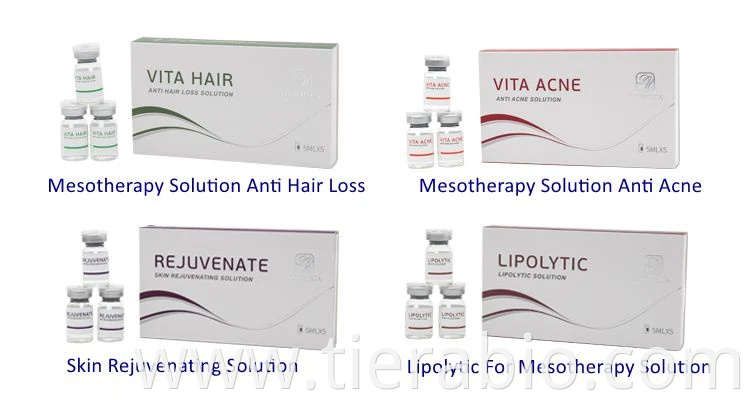Skin Rejuvenate Solution Mesotherapy Cocktail Hyaluronic Acid Vials Injectable Anti Aging Gluthatione for Face
